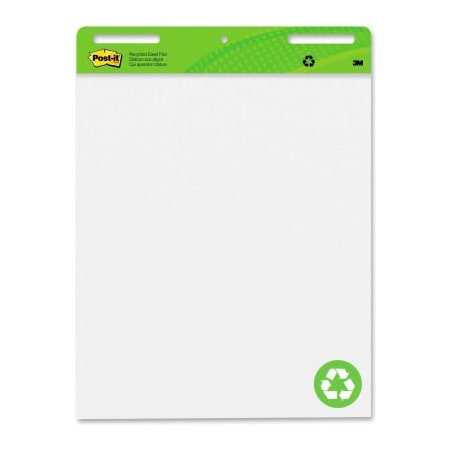 Sp Richards Post-it Recycled Self-Stick Easel Pad - 30 Sheet - 25" x 30" - White Paper Black Cover MMM559RP